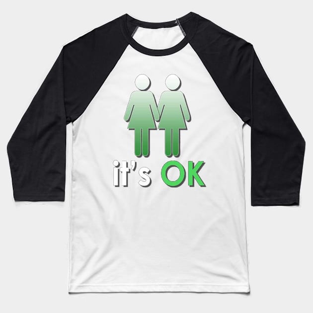 Ok To Be Gay Baseball T-Shirt by Specialstace83